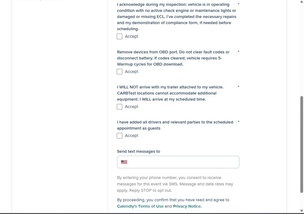 Submit button and confirmation message